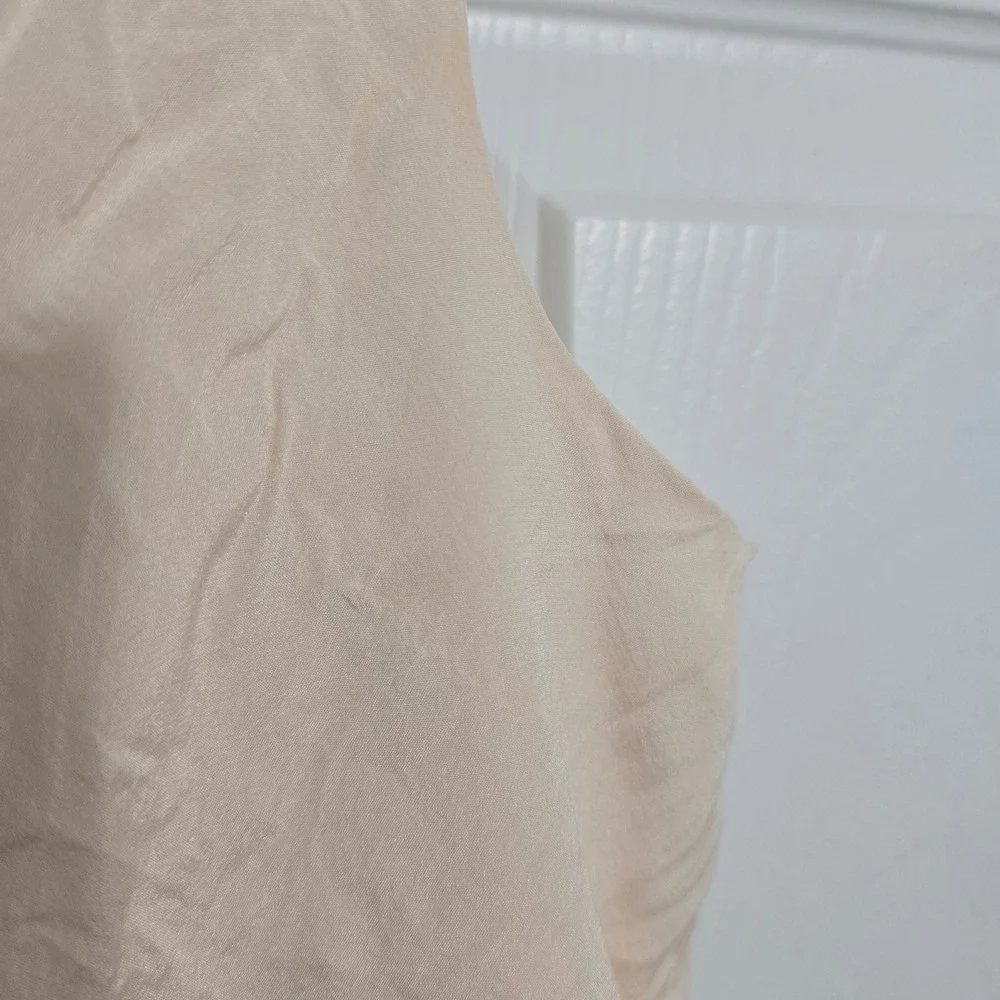 Tory Burch Cream Silk Blend Bow Sleeveless Blouse Top Size 0 51121139 - Picture 7 of 8